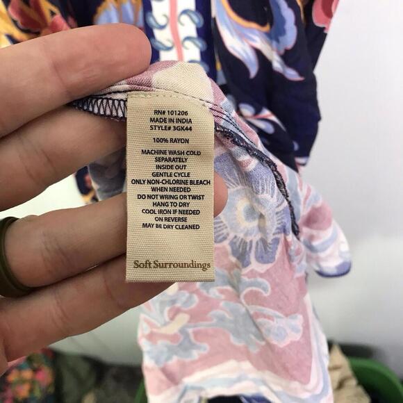 Soft Surroundings Dress Womens PS Parry Maxi Colorful Floral Maximalist Tapestry - Picture 10 of 10